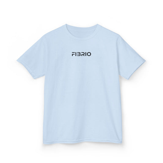 Light blue t-shirt with 'FIBRIO' logo on a white background