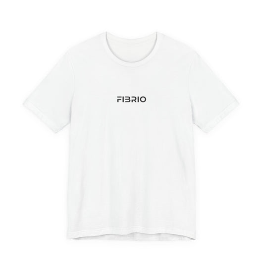 White t-shirt with 'FIBRIO' logo for women by Fibrio
