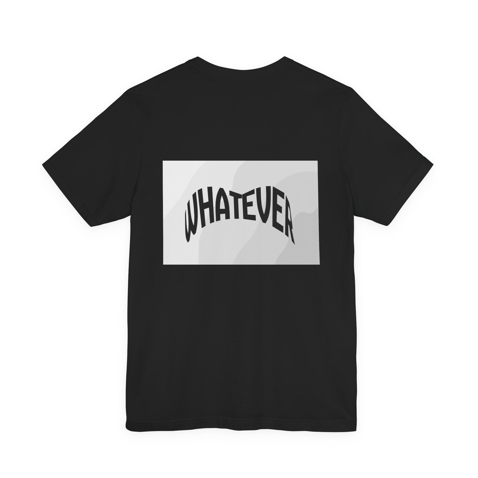 Black t-shirt with 'WHATEVER' text for women by Fibrio
