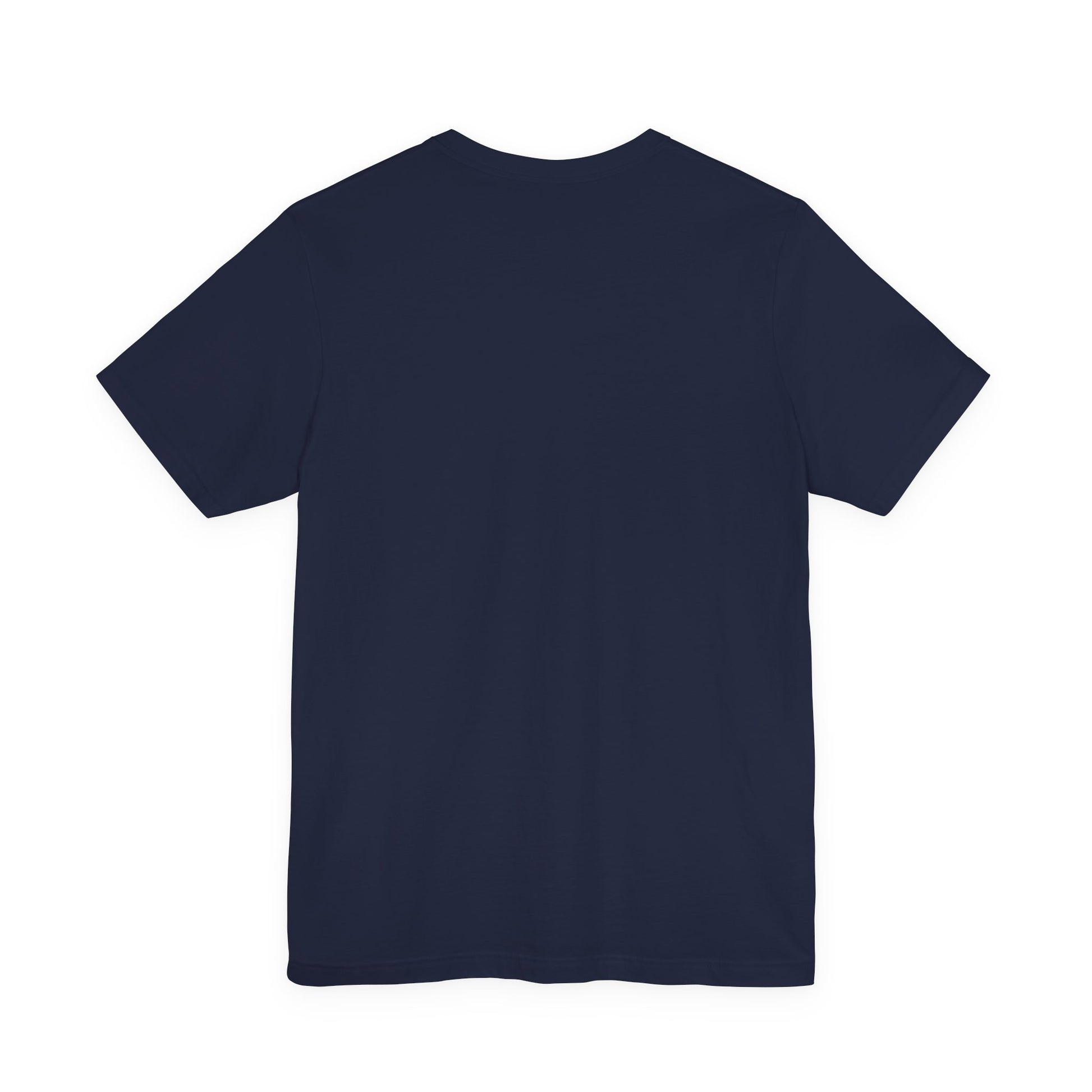 Navy blue t-shirt on a white background by FIBRIO