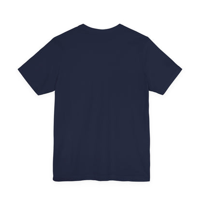 Navy blue t-shirt on a white background by FIBRIO