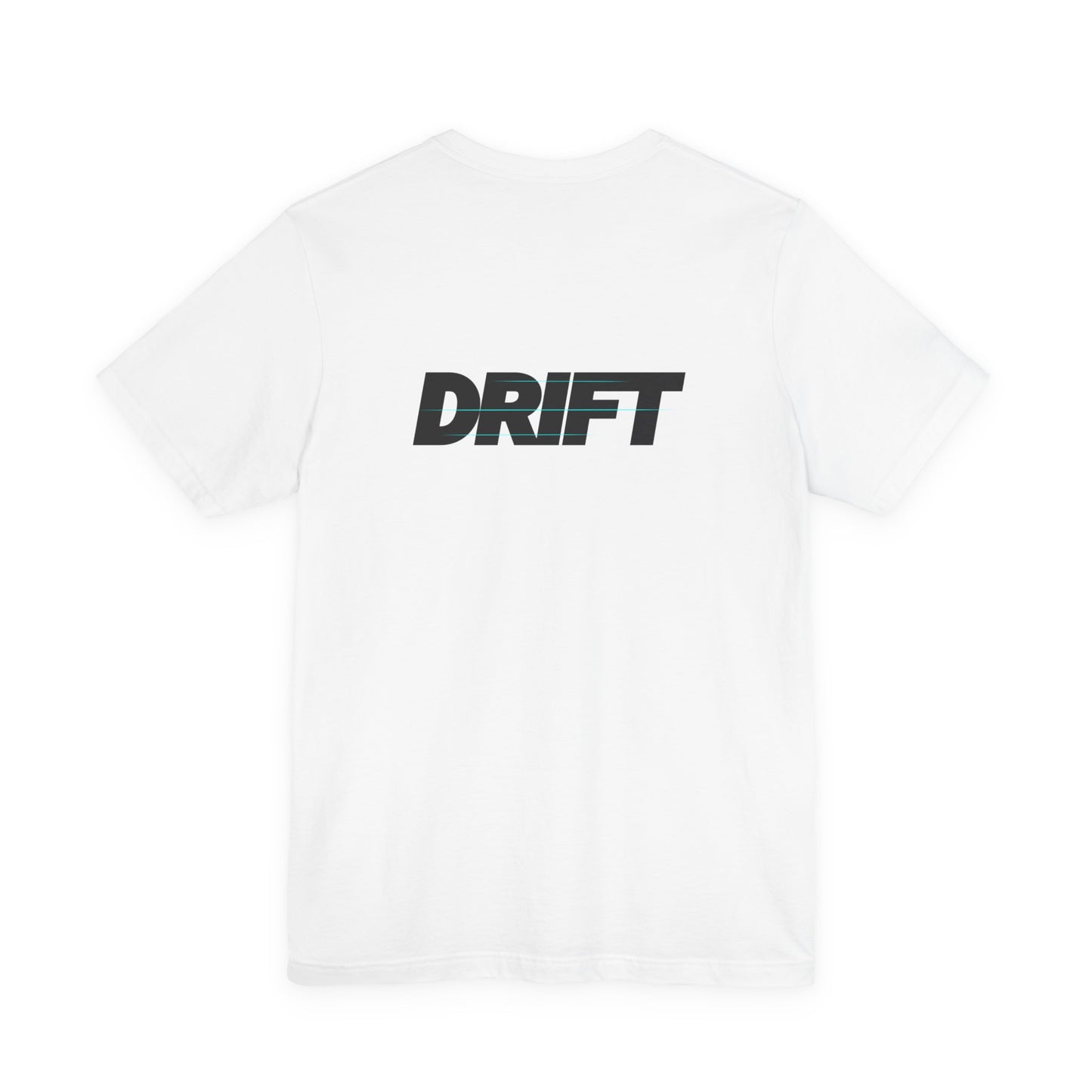 White t-shirt with 'DRIFT' by Fibrio