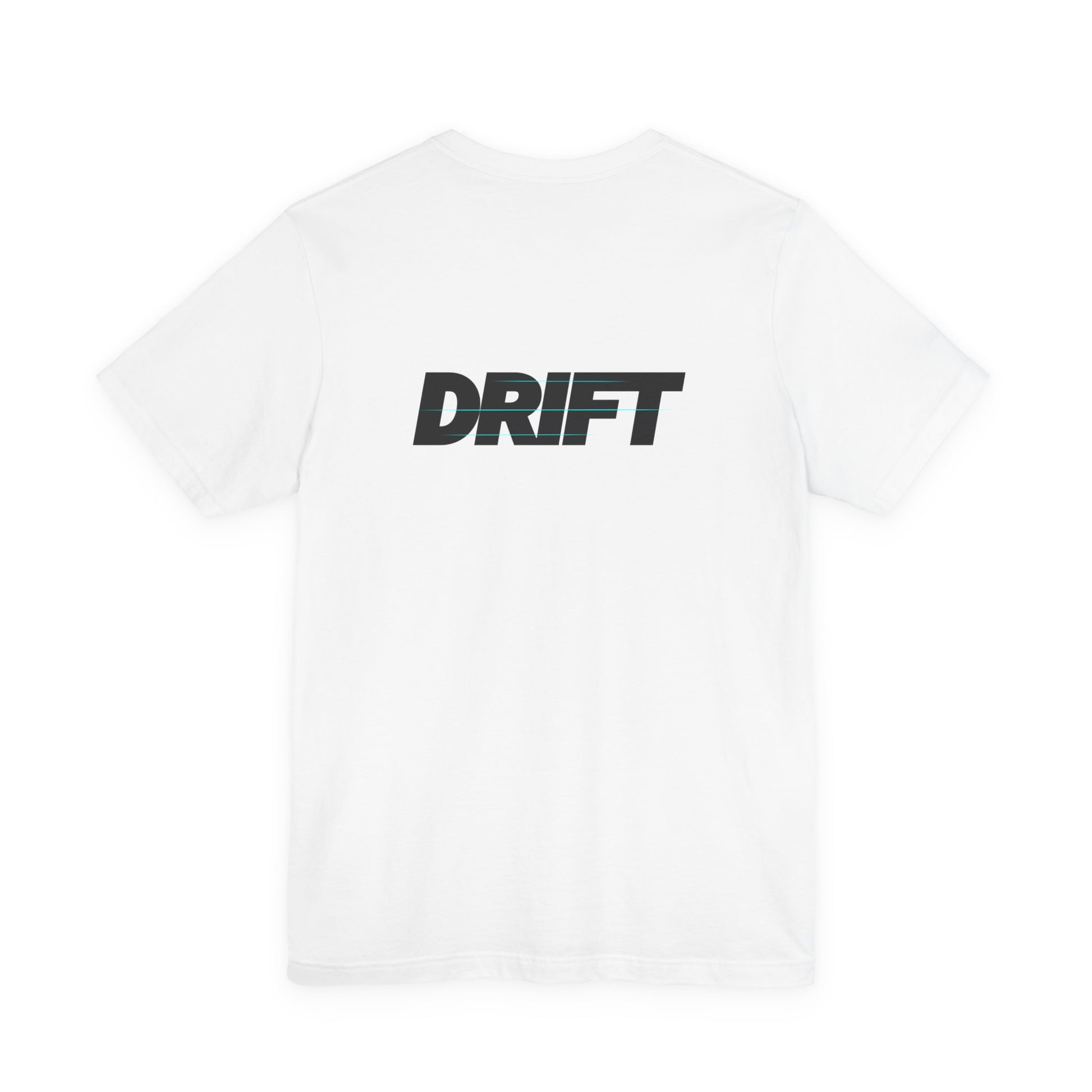 White t-shirt with 'DRIFT' by Fibrio