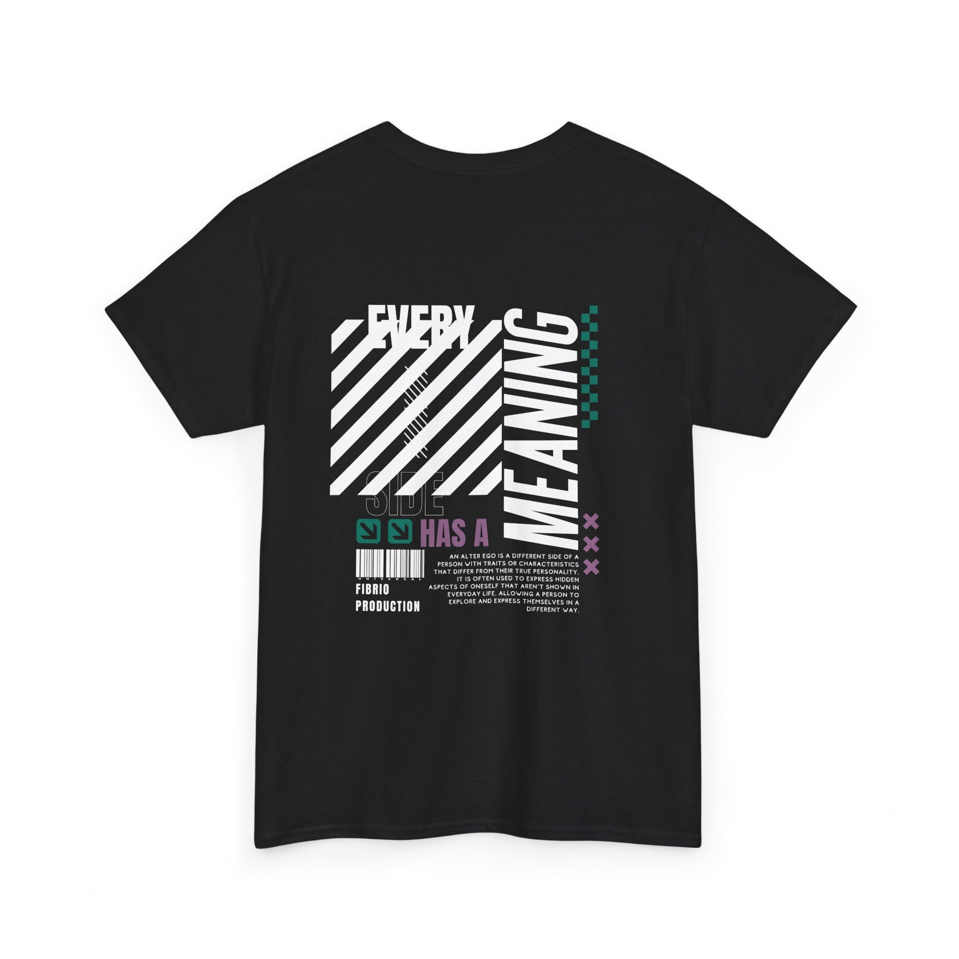 Everything Has a Meaning T-Shirt – Black FIBRIO Graphic Tee Back Print for Men