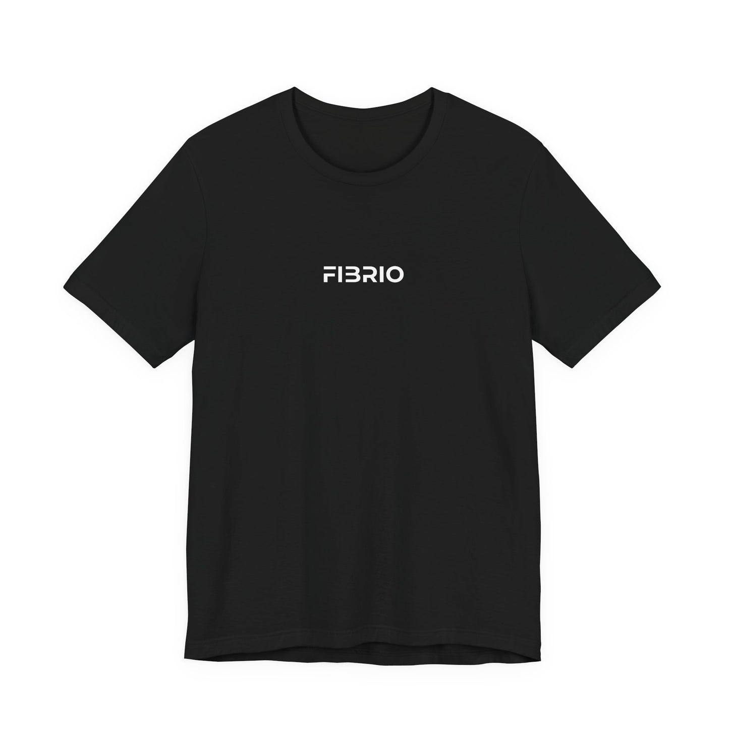Black t-shirt with 'FIBRIO' logo  for women by fibrio