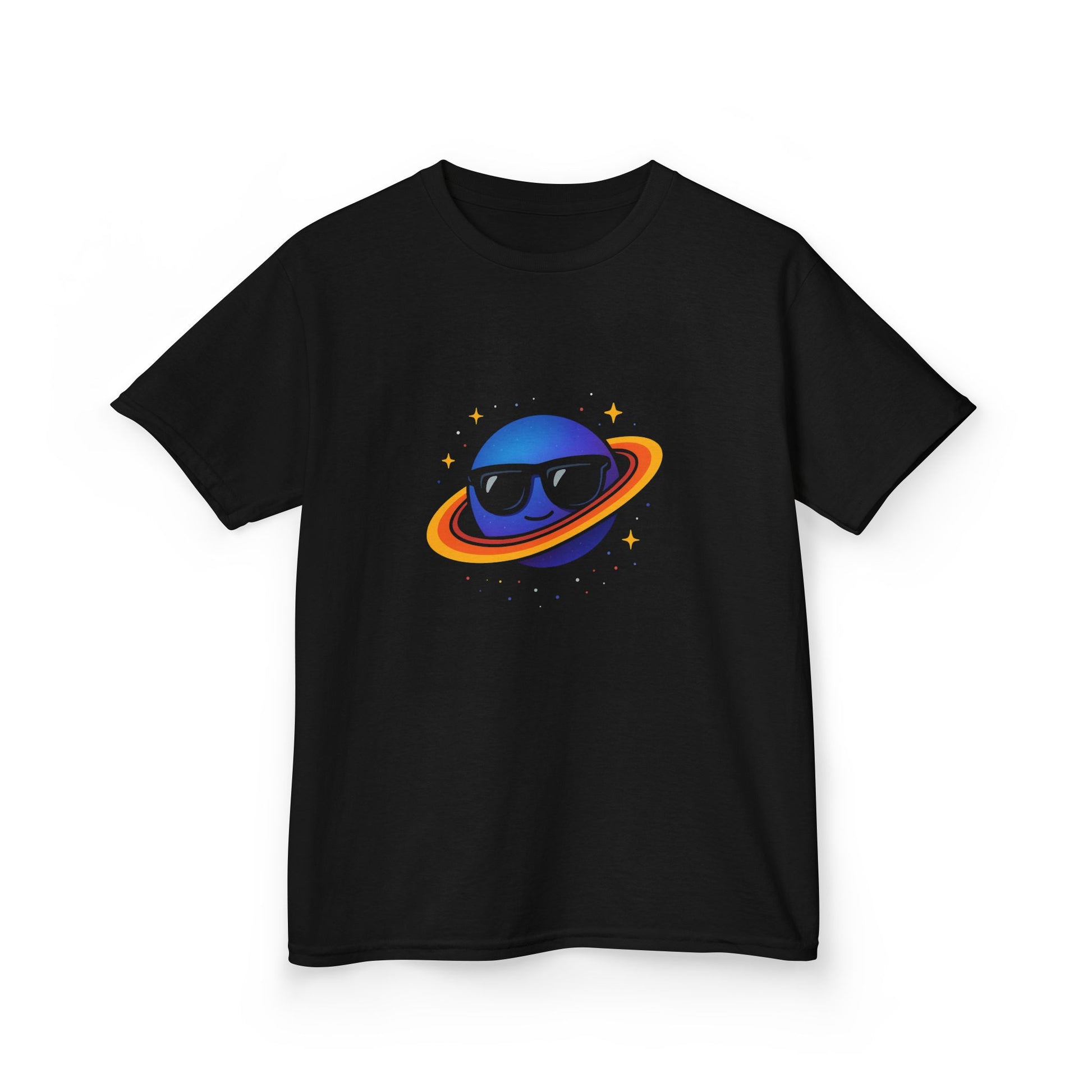 Planet_classic_black_kids_tshirt_front