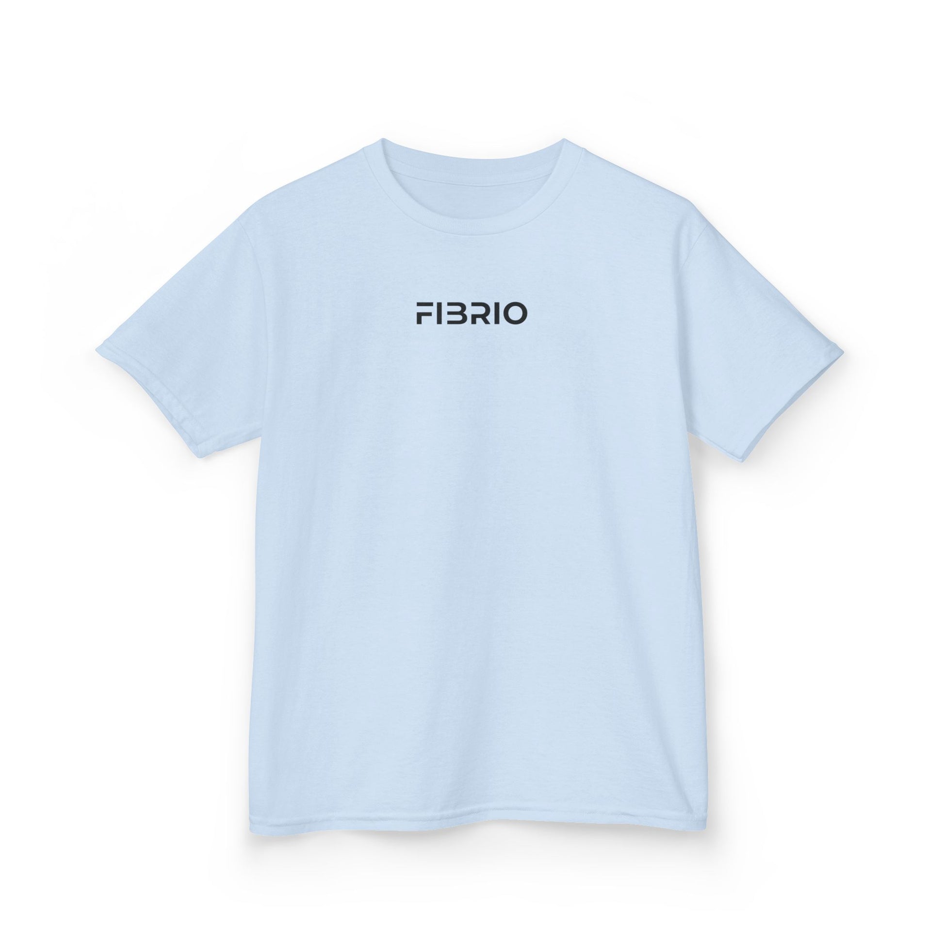 Light blue t-shirt with 'FIBRIO' logo on a white background