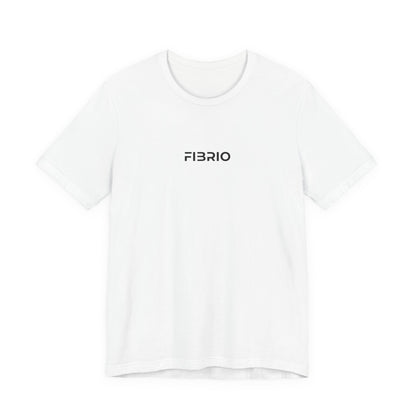 White t-shirt with 'FIBRIO' logo for men by Fibrio