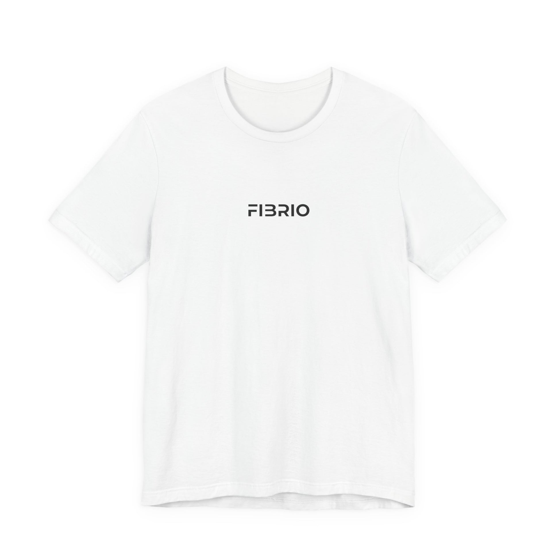 White t-shirt with 'FIBRIO' logo for women by fibrio