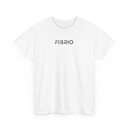 Men's Village Vibes T-Shirt by FIBRIO in white, front view with small FIBRIO logo.