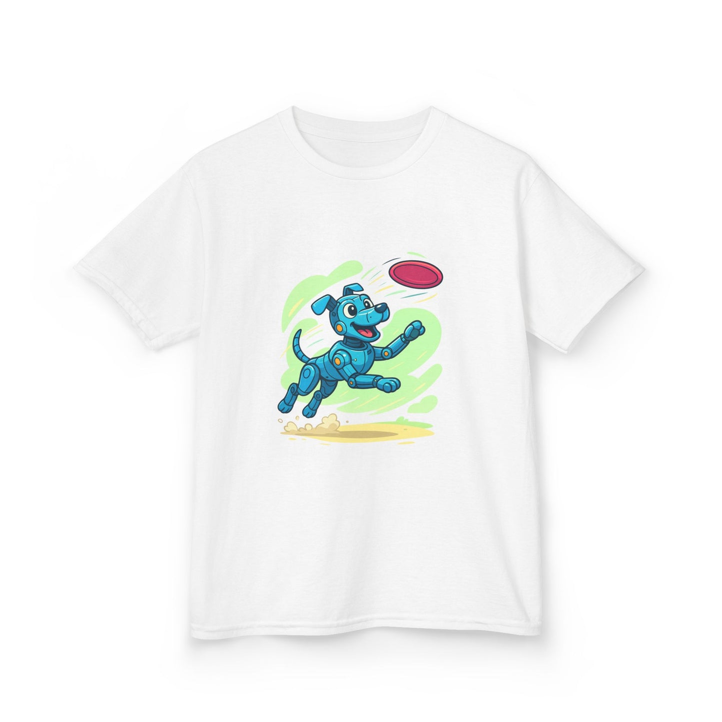 Fibrio_kids_tshirt_dog_frisbee_front_white