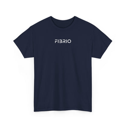Navy blue t-shirt with 'FIBRIO' logo on a white background