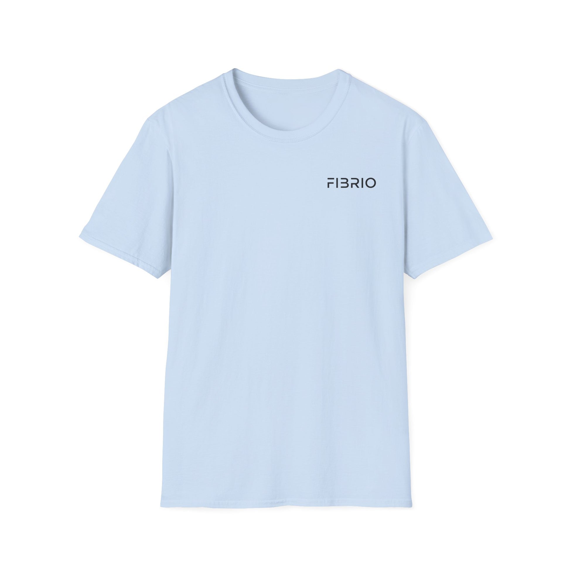 "FIBRIO Ocean Tee for Women front in sky blue – casual graphic t-shirt with dynamic Clean Ocean print, premium cotton polyester blend."