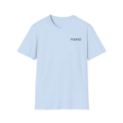 "FIBRIO Ocean Tee for Women front in sky blue – casual graphic t-shirt with dynamic Clean Ocean print, premium cotton polyester blend."