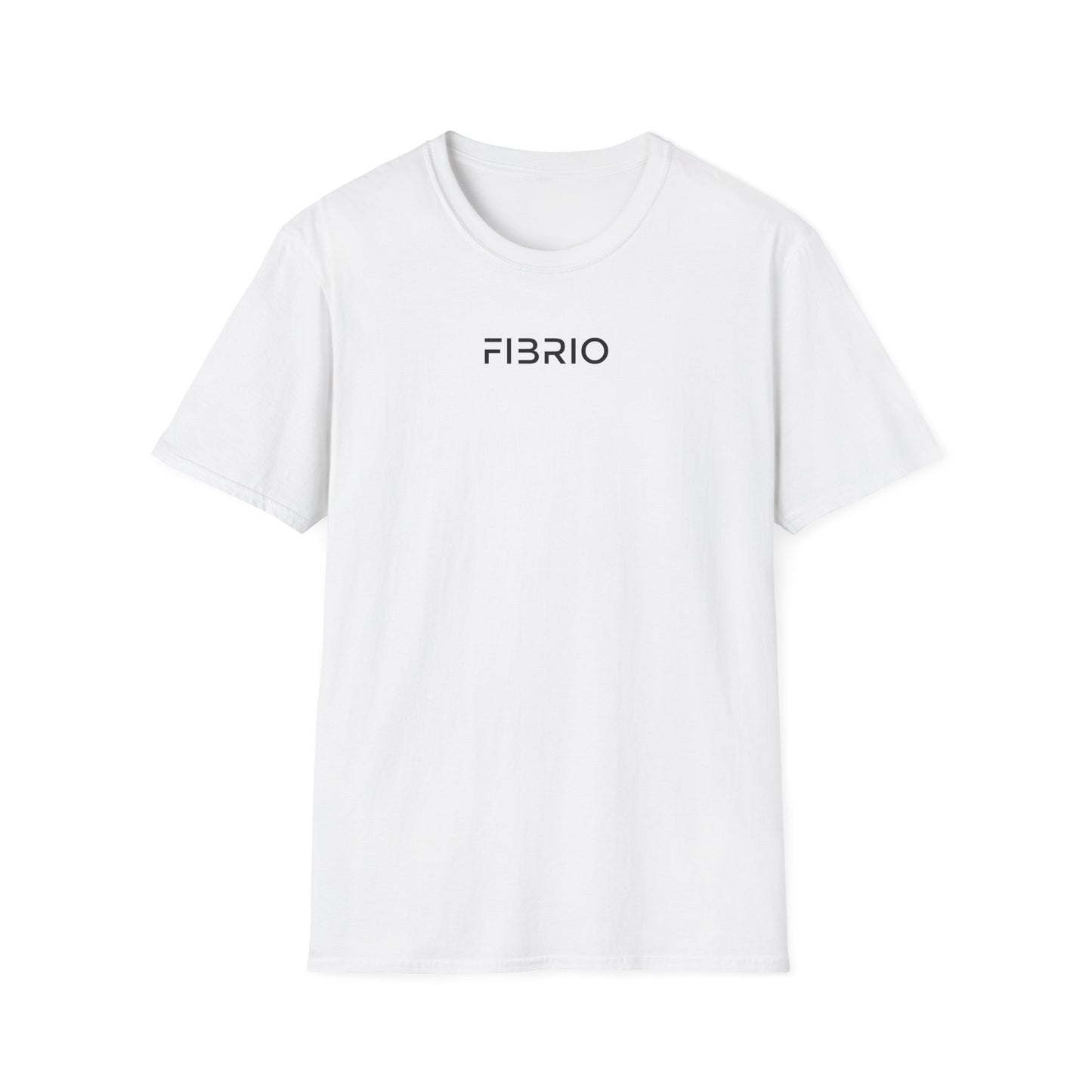 "FIBRIO Warrior Graphic T-shirt front in white – premium cotton polyester tee with bold warrior print, relaxed casual fit."