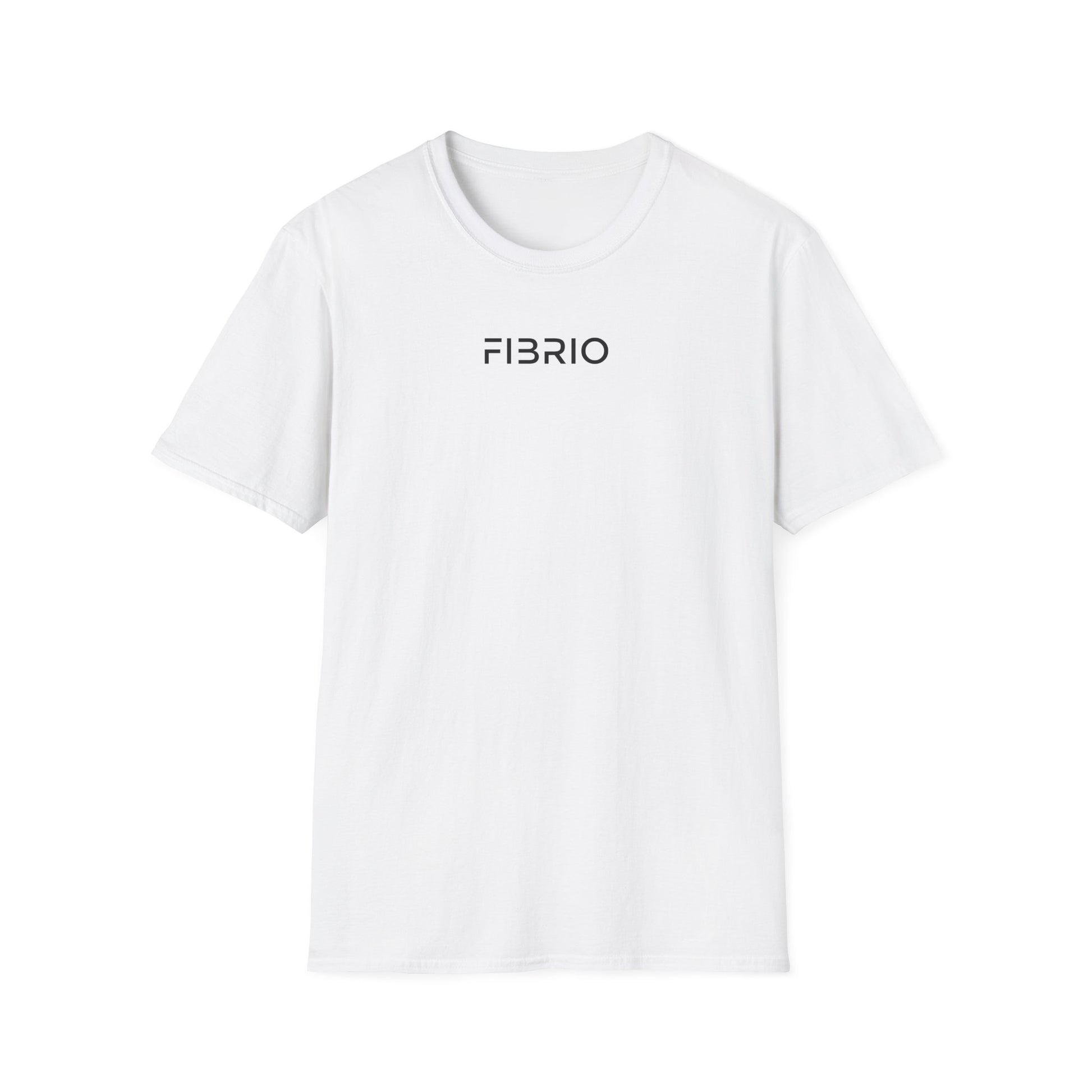 "FIBRIO Warrior Graphic T-shirt front in white – premium cotton polyester tee with bold warrior print, relaxed casual fit."