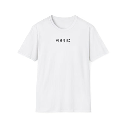 "FIBRIO Warrior Graphic T-shirt front in white – premium cotton polyester tee with bold warrior print, relaxed casual fit."
