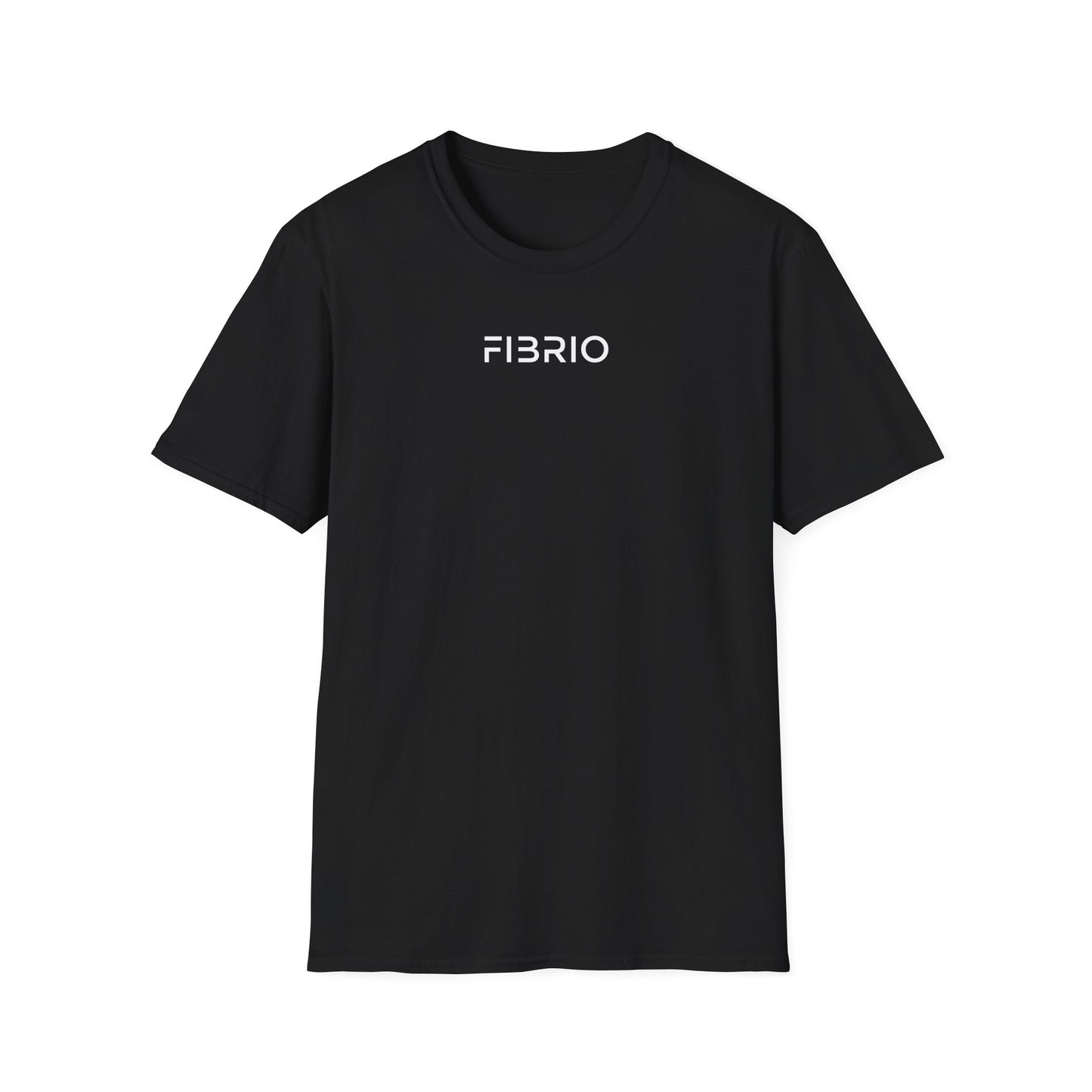 "FIBRIO Warrior Graphic T-shirt front in black – stylish unisex graphic tee featuring warrior artwork, soft breathable fabric."