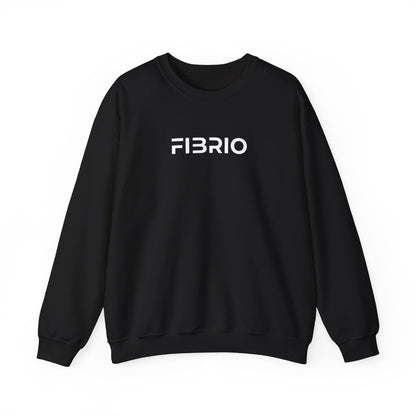 Black sweatshirt with 'FIBRIO' logo on a white background