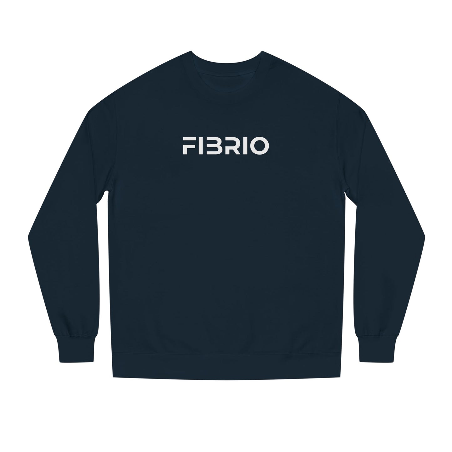 Navy long-sleeve shirt with 'FIBRIO' logo on a white background
