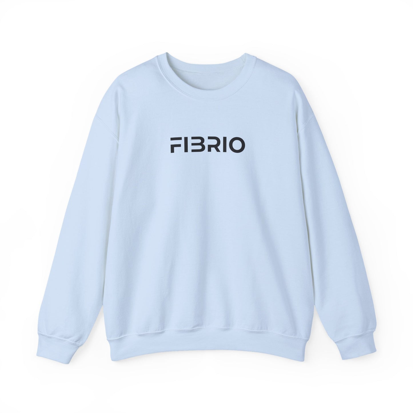 Light blue sweatshirt with 'FIBRIO' logo on a white background