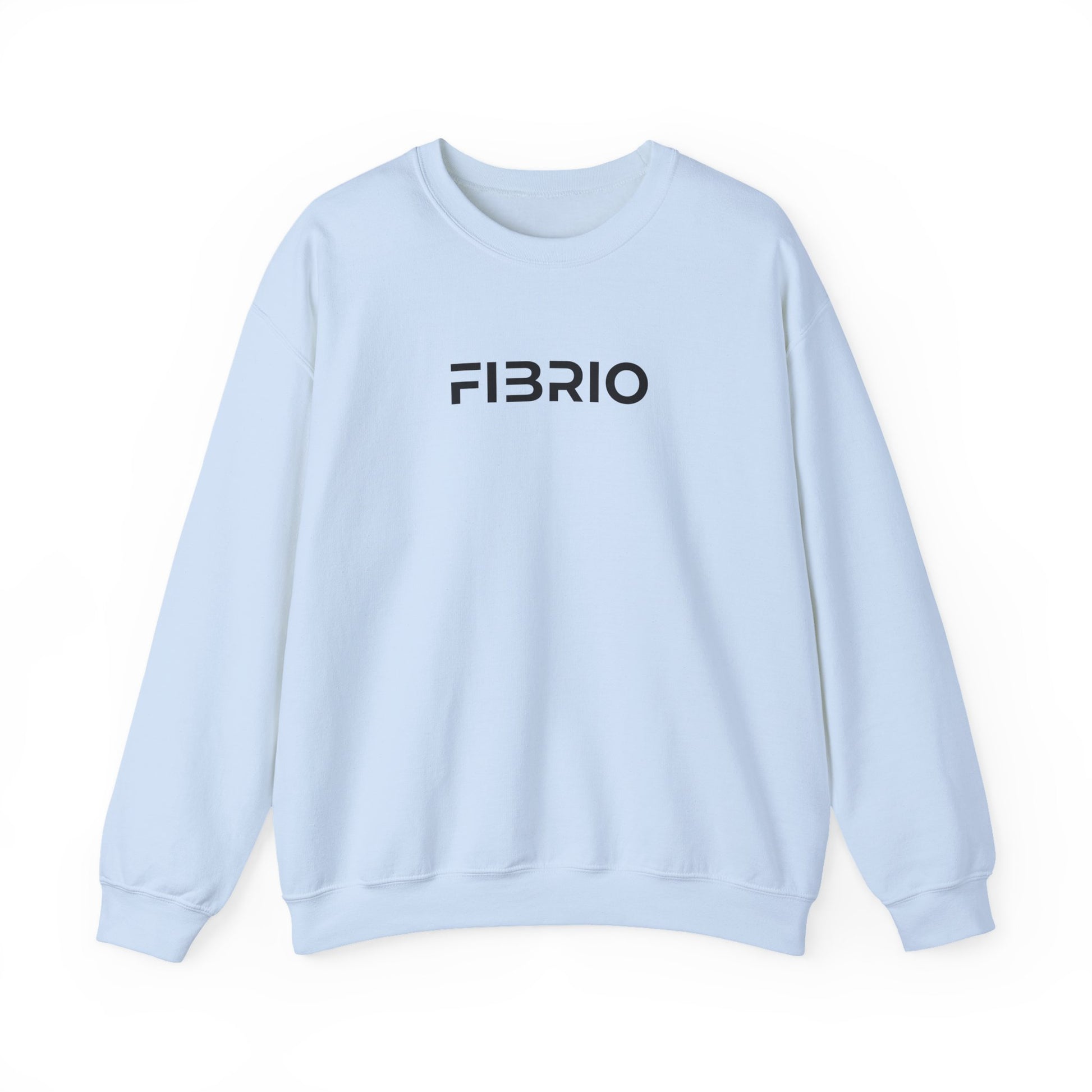 Light blue sweatshirt with 'FIBRIO' logo on a white background