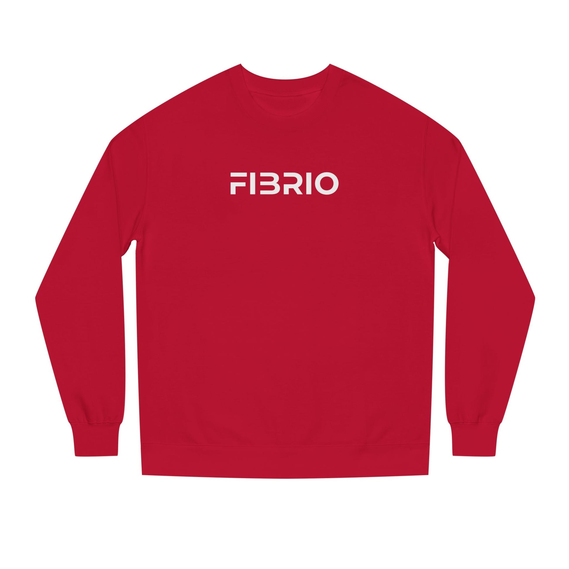 Red long-sleeve shirt with 'FIBRIO' logo on a white background